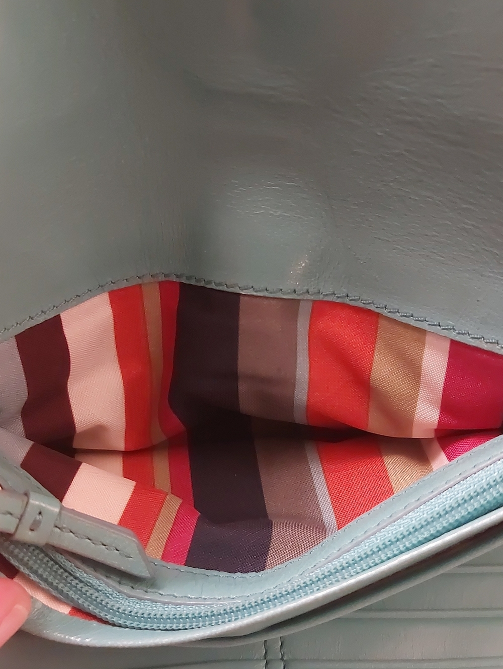 Coach 2007 65 Anniversary Legacy Stripe Print Fold Over Wallet Italian VACHETTA - Picture 12 of 13